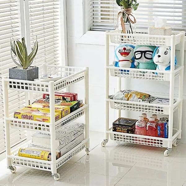 Designer Kitchen Goods Storage Rack Shelf h Wheeled Mobile Detachable Toilet Bathroom Makeup Finishing Cabinet Drawer Locker Y200407 Free Shipping