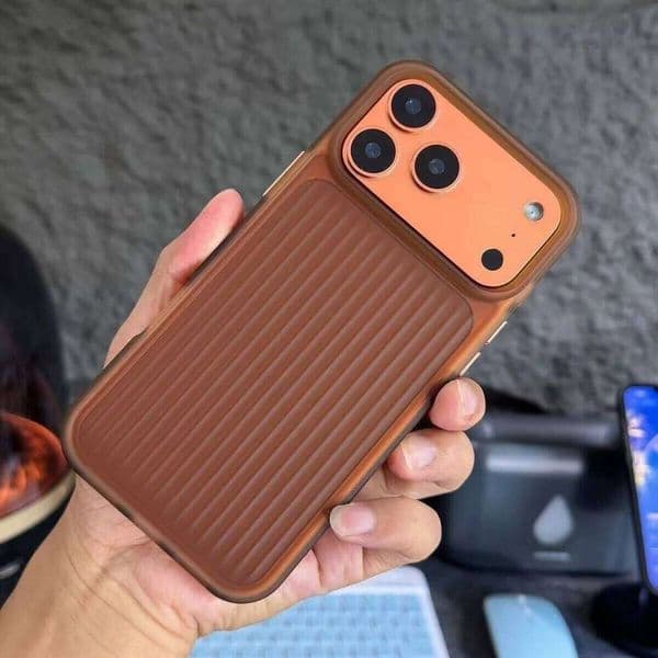 Stripe Corrugated Luggage Pattern Translucent Phone Case For iPhone 17 Air 16 15 14 13 12 Pro Max Frosted Shockproof Armor Cover 26H0322