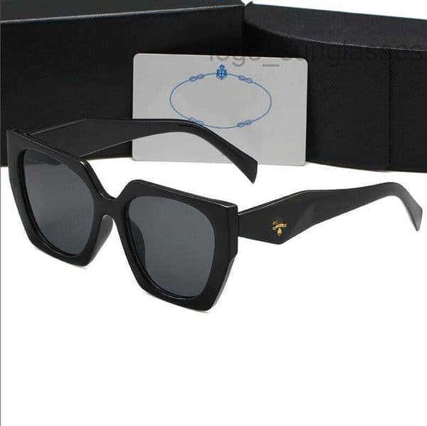 Sunglasses designer hexagonal double bridge fashion UV glass lenses with leather case P15 Sun Glasses For Man Woman 6 Color Optional Triangular signature
