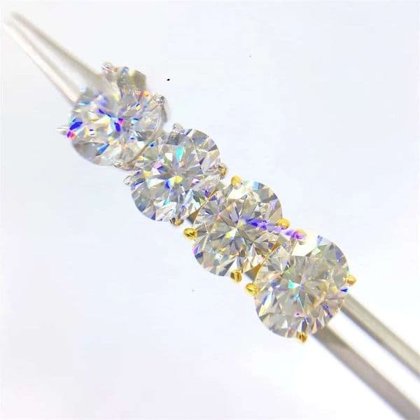 Pass Diamond Tester Oval 5*7mm 7*9mm Cut 925 Men Hip Hop Sterling Silver Moissanite Earrings