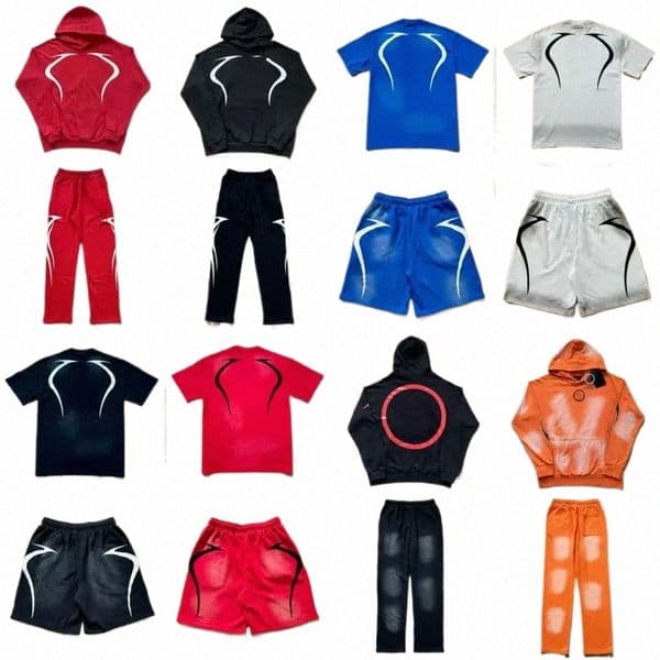 designer t shirt set mens hoodie set designer men jogger pant Designers Clothing Loose Tees Tops Man Casual Street Shirt Sweatshirt Short Sleeve Tshir a936#