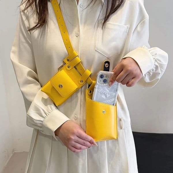 fashion Women Waist Bag ner summer Belt bag Phone Pack Candy color PU Leather Shoulder Crossbody Chest Bags Lady Fanny 260323