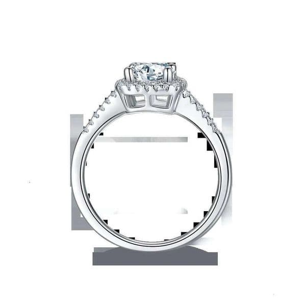 Classic 14K18K Moissanite Diamond Ring New Design with 925 Gold Plating Real Sterling Silver Jewelry