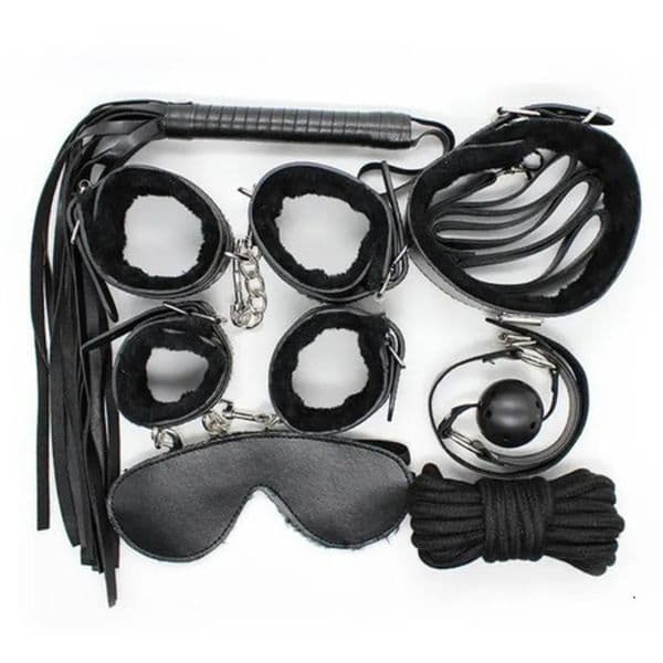 2026 New Bondage Kit 7 Pcs/Set Products Adult Games Sex Set Hand Cuffs Adult Toys Footcuff adult toys Whip Rope Blindfold Couples Erotic Toys c 002