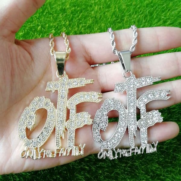 New Alphabet OTF ONLYTHEFAMILY Hip Hop Necklace Trendy Jewelry Pendant Gift for Men and Women
