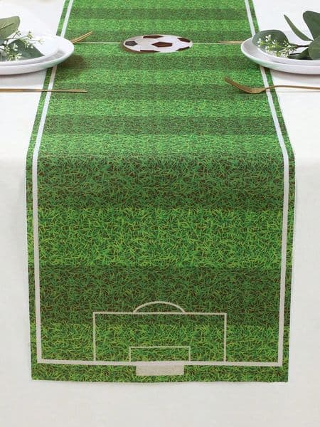 1pc Soccer Lawn Linen Table Runner 2D Print HolidayReady Ideal for DiningKitchenLiving Room Decor SportsThemed Dec 260323BJ