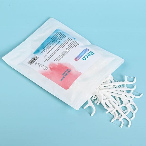 100Mint-Flavored Dental Floss Picks Portable Oral Care for Adults Toothpicks Dental Floss Interdental Hooks Packaged in a Bag Elasticity-Maintaining Mouth Hygiene