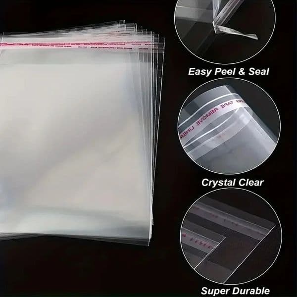 100PCS Transparent OPP Self-Adhesive Bags Clear Plastic Candy Jewelry Gift Wrapping Pouches Self Sealing Packaging 260318 260318