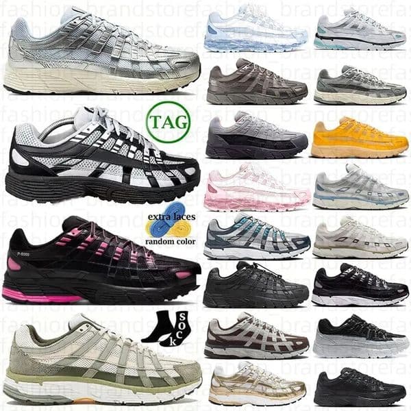 Designer Shoes p6000 Mens Shoes 6000 schuhe Running Shoes for Men Women Sneakers Triple Black White Khaki Blue Casual Womens Outdoor Sports Trainers