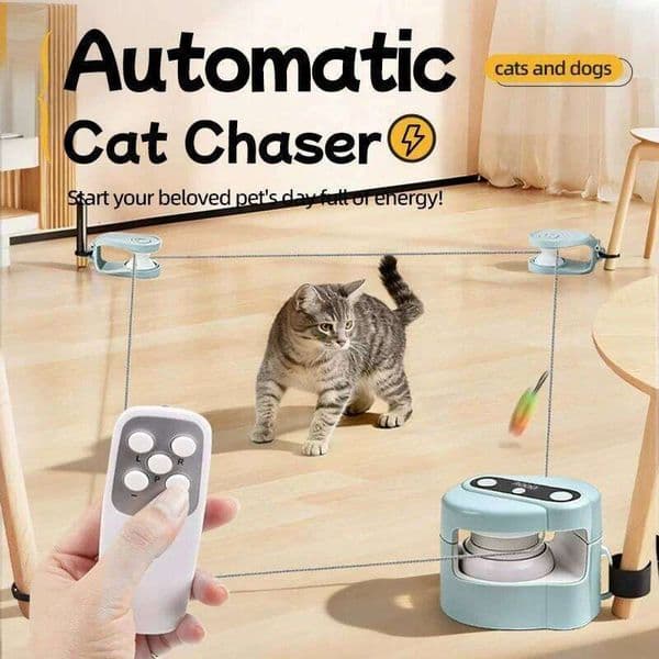Pet Running Interactive Indoor Cat Toy Automatic/Remote DIY Speed Adjustable Wheeled Exercise For Cats/Dogs Simulating Hunting