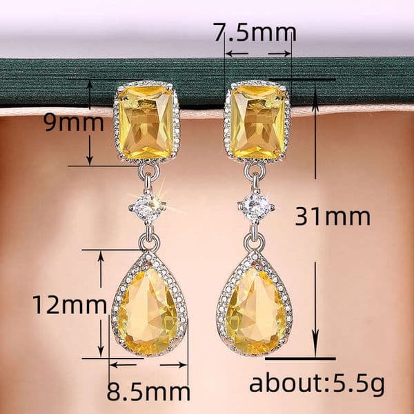 Jewelry mid-length fashion water drop unique geometric new hot-selling earrings popular earrings from live broadcasts