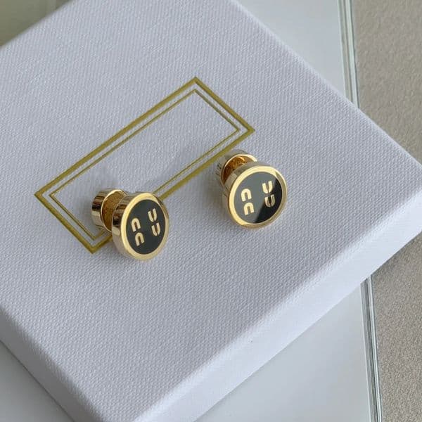 Designer Earrings For Woman Earplugs Circular Letters And Simple Style Earrings For Daily Wear As A Gift