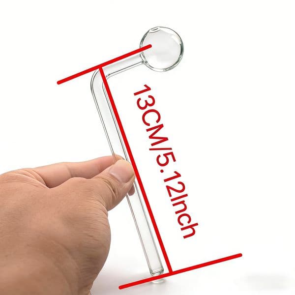 Mini Clear Bent 13cm Glass Oil Burner Pipe for replace Water Top Puff Toppuff Glass Bong glass hand straw tube nails pipes for smoking