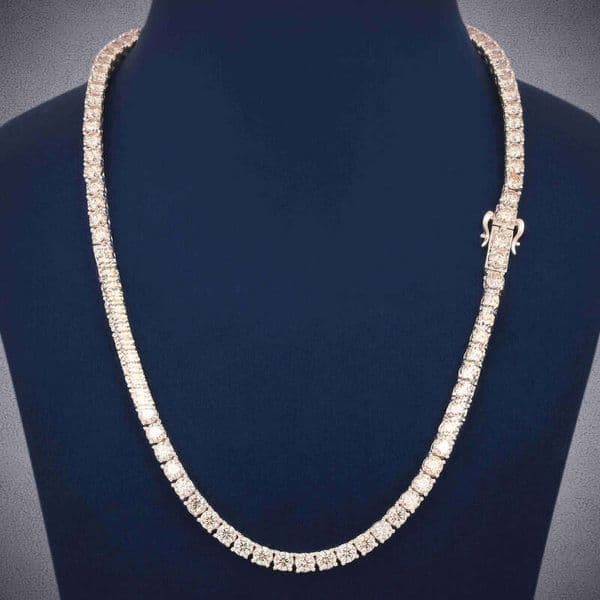 Hip Hop 925 Sterling Silver Tennis Necklace 5mm VVS Moissanite with Diamond New Arrival for Men and Women