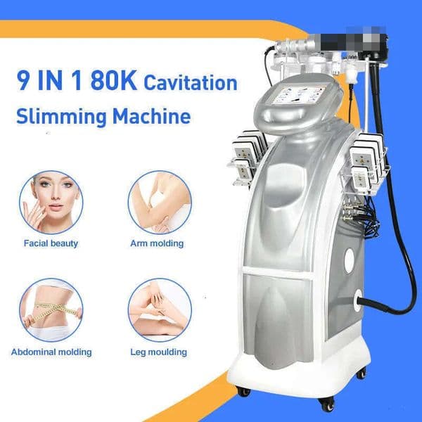 9 IN 1 80K Vacuum Cavitation Machine For Loss Weight Laser Fat Reduction Board Body Slimming Roller RF Lymphatic Drainage Machin thumbnail 2