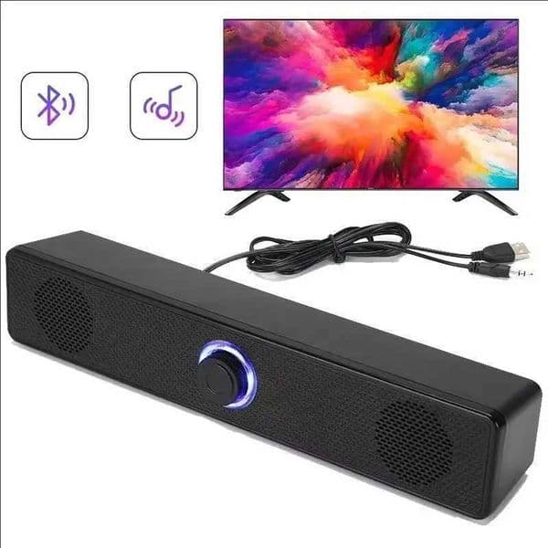 PC Soundbar Wired and Bluetooth Speaker USB Powered Soundbar for TV Pc Laptop Gaming Home Theater Surround Audio System X260323