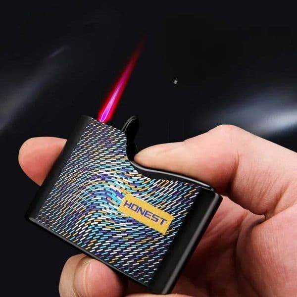 Honest Metal Jet Torch Turbo Windproof Red Flame Gas Butane Cigar Cigarette Lighter Smoking Accessories