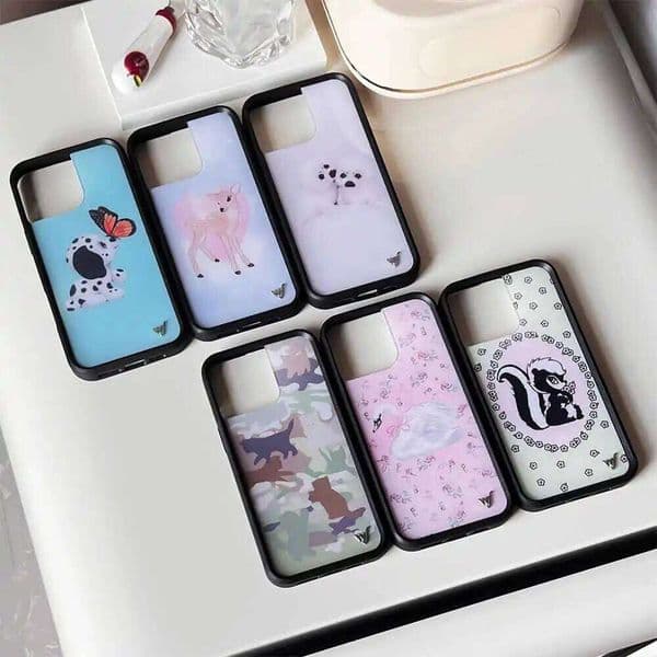 Wildflower 3D Cute dog Phone Case for iPhone 16 15 14 13 12 Pro Max Plus 16pro 15pro WF zoon girl Cartoon Cover geometry 26H0323