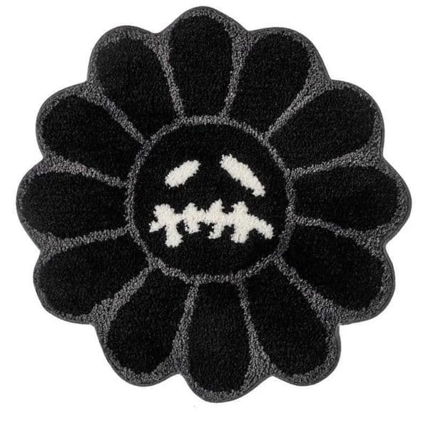 Designer Floor Mat Designer Floor Cool Carpet Luxurious Aesthetic Sunflower Smiling Carpet Entrance Door Antislip Bathroom Rug Flower Tufted Mat Living cool car
