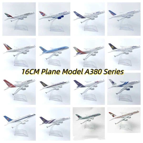 1/400 Scale Plane Model A380 Airways Series Alloy Aircraft Diecast 16cm A380 Airplane Models Children Toys Souvenir Decoration L260320 L260323