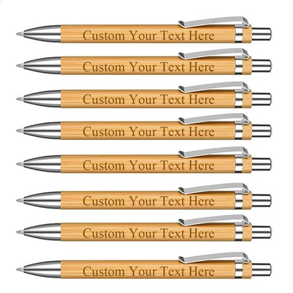 Custom Bamboo Pen Personalized Ballpoint Pens Wedding Gift Favors For Guest Baby Shower Decoration Baptism Party Pen 260318