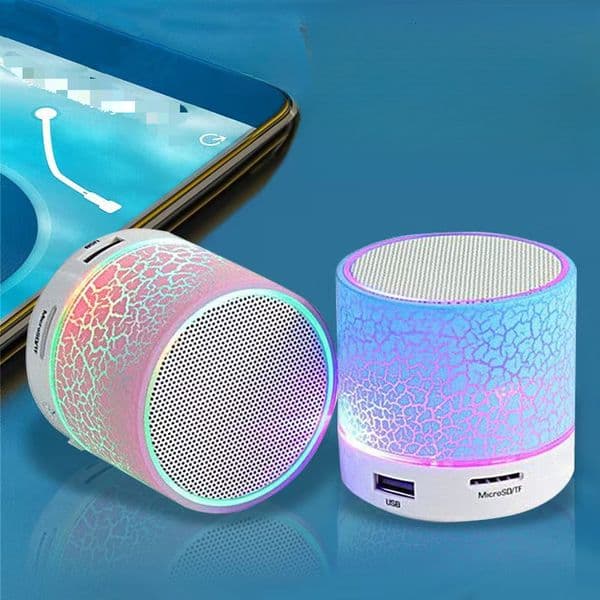 Speaker Mini Crack Bluetooth Portable Subwoofer With Tf Card Slot Led Light Wireless Speaker