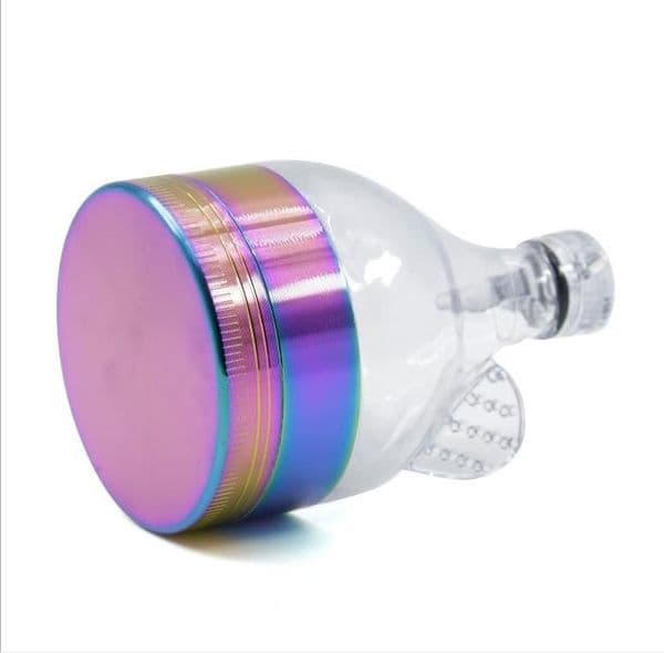 New Diameter 63mm Rainbow Color Three-layer Ice Blue Zinc Alloy Funnel Grinder