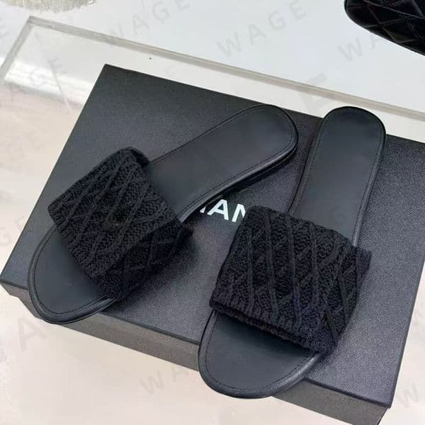 Fashion Designer Baotou Half Dragged Sandals Hand Stitched Leather Sole Ladies Half Dragged Small Leather Shoes Womens Men Loafers Slip Slippers Leather Sole -3