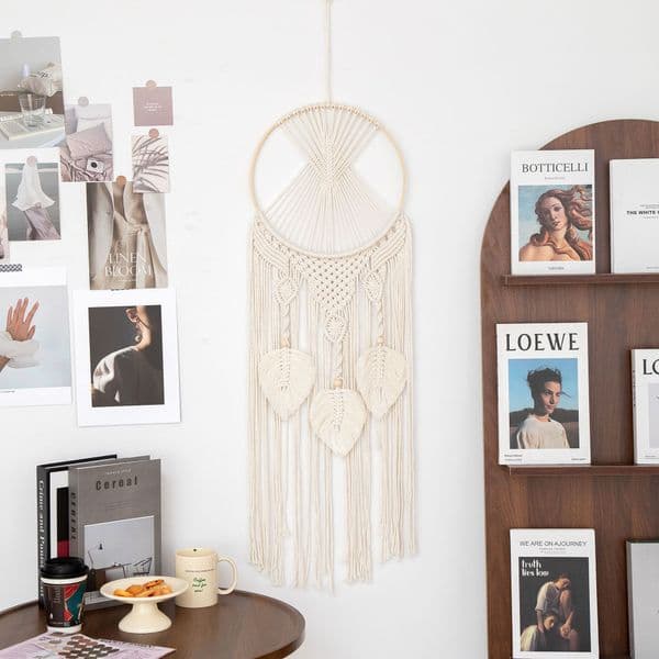 Wall Hanging Woven Tapestry Dream Catcher Boho Home Decor Tassel Creative Tapestry Hand-woven Home Room Hanging Ornament Dreamcatcher