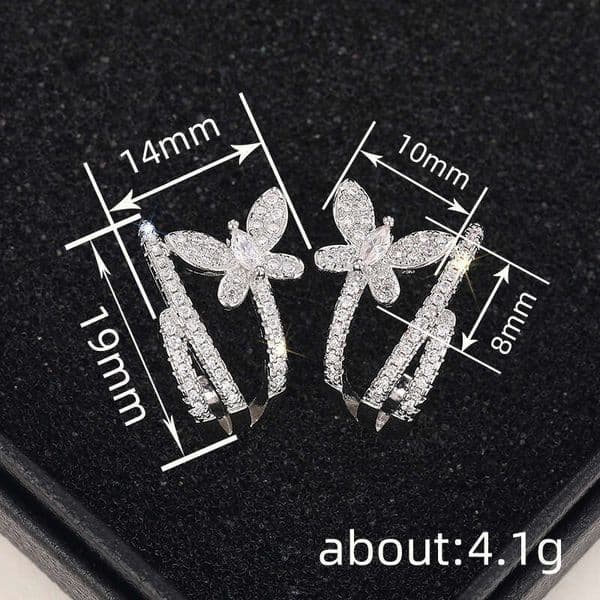 Korean butterfly line women exquisite sweet and elegant accessories fashionable earrings for daily wear