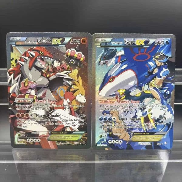 Cards Groudon Kyogre EN Self Made Card Game Card Toy L260323