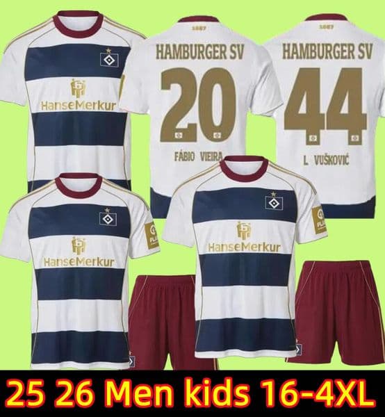 3XL 4XL 25 26 Hamburg fc Soccer Jerseys 2025 home away 3rd MIKELBRENCIS DOMPE GLATZEL PHERAI Football Shirts Men Kids Kits 999