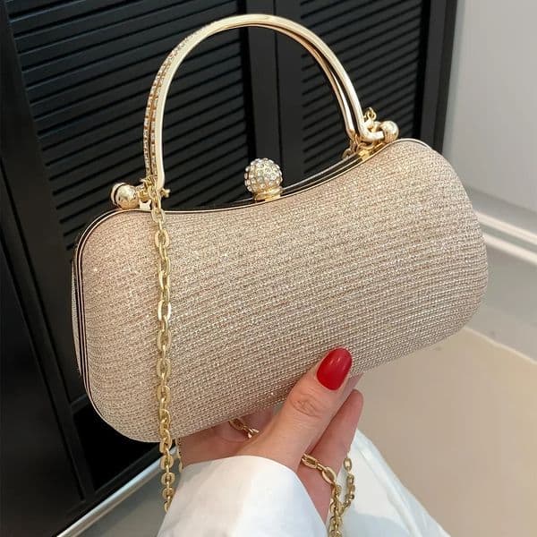 Shiny Mini Evening Bag Rhinestone Chain Purse y Glitter Banquet Handbag Perfect For Party Wedding Prom DinnerBanquet 260323BJ