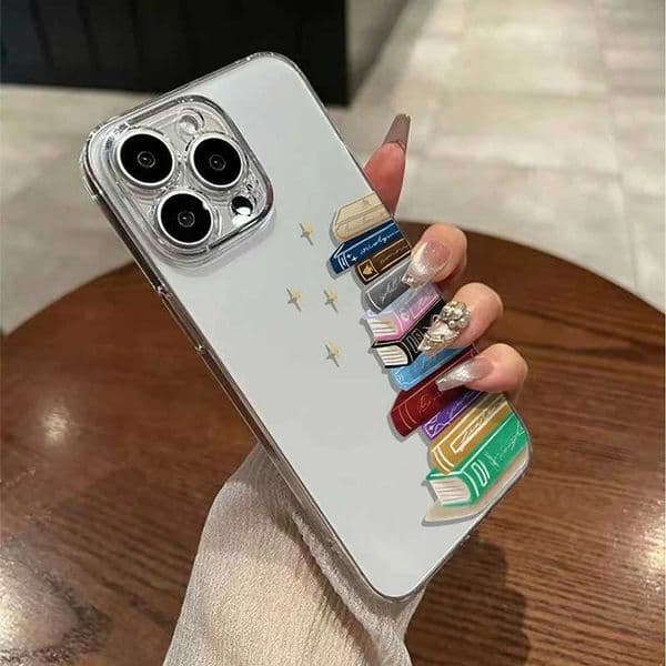 Books Print Phone Case For iPhone 17 16 15 14 13 12 11 Pro Max Mini SE 7 8 Plus 16E Shockproof Silicone Soft Transparent Cover H260323