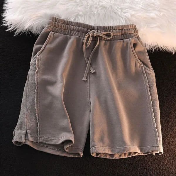 Street Retro Niche Splicing Casual Pinch Pants for Men and Women Summer Loose Sports Old Shorts Trend 260321