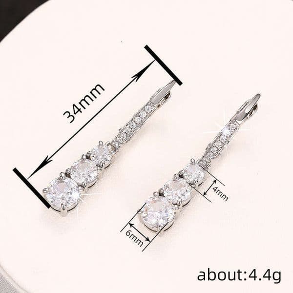 Shein New Long Elegant Earrings for Women Geometric Jewelry Factory Direct Sale Fashion High-end Internet Celebrity Style