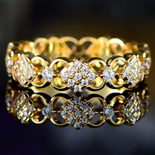 New Product Recommendation: Exquisite Hollow Floral Women's Gold-Plated Ring Versatile Daily Index Finger Ring