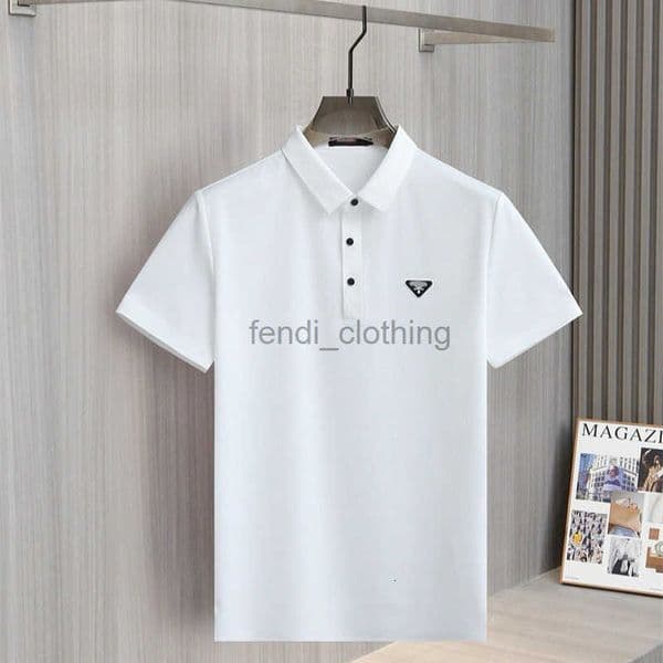 Men's Polos Designer European-style P Short-sleeve T-shirt For Man Polo Shirt With Turn-down Collar Summer Fashion Brand Pra Half-sleeve Tee Top