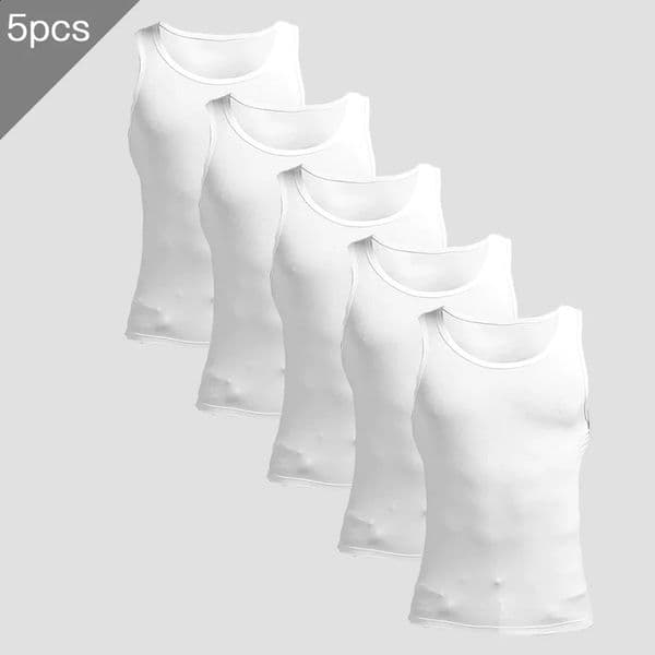 5PCS Mens summer trendy slimfit hurdling style modal wearing a white undershirt underneath mens tightfitting 260323