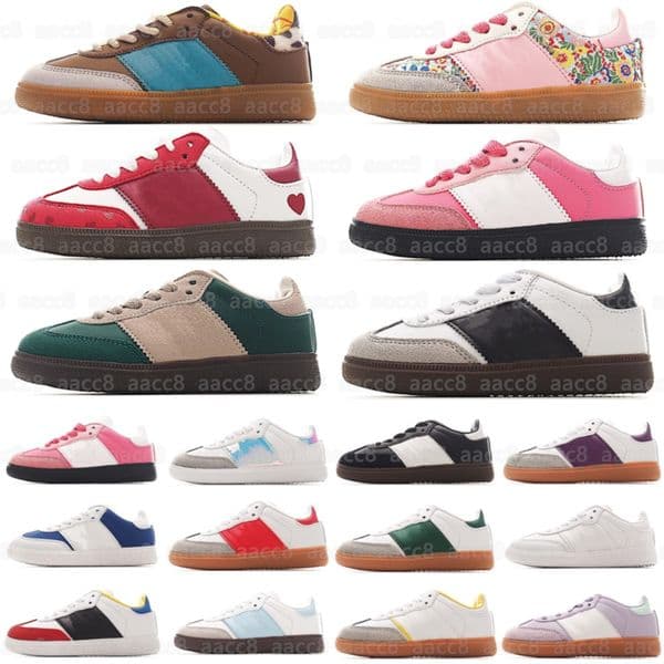 Designer kids shoes toddlers running sneakers black white grey Blue Green pink red children trainers