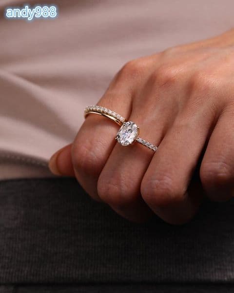 Moissanite Diamond Ring 925 Sterling Silver Customized Engagement Ring Beautiful Engagement Ring