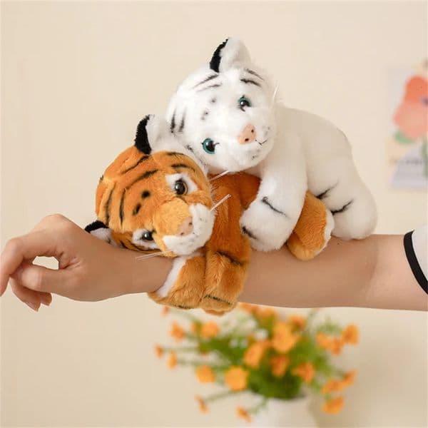 Lovely Animal Slap Snap Wrap Wristband Bracelet Red Panda Tiger Plush Hand Ring Wristband Kids Toys Creative Funny Gift 260323BJ