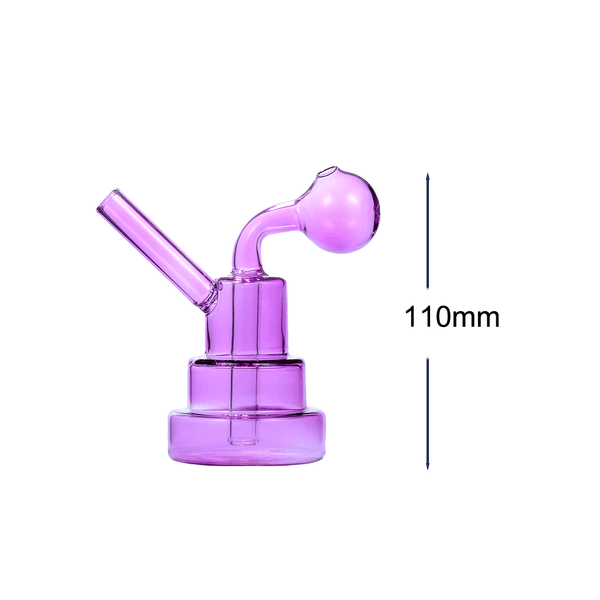 4.5 Inch Tiered Layered Shaped Glass Oil Burner Pipe Bubbler