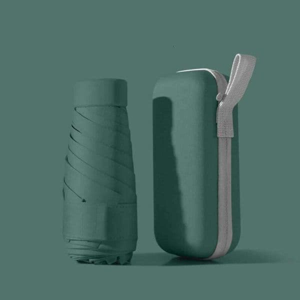 Mini Portable Umbrella Sun With Case Set Parasol Rain and Shine Dual Use Unisex Travel Protable Folding Pocket 26Y0324