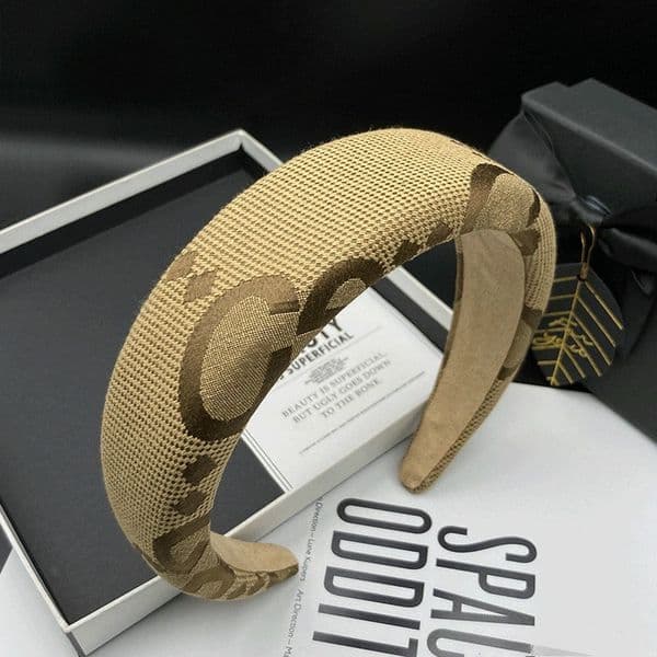 Vintage Women Lattice Headband Designer Lady Girls Sponge Press Hair Hoop Female Casual Shopping Head Wears Hair Accessories