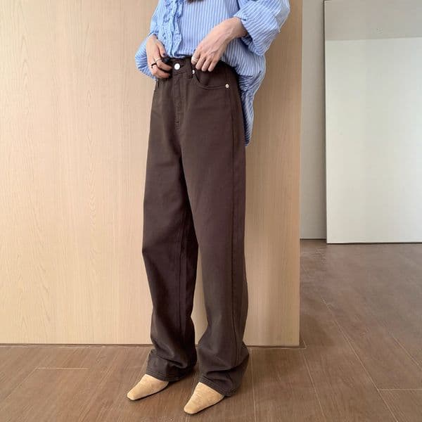 Women's Straight-leg Jeans 2026 New Designer Pants Korean Style High-waisted Slimming Wide-leg Pants Versatile Floor-length Trousers