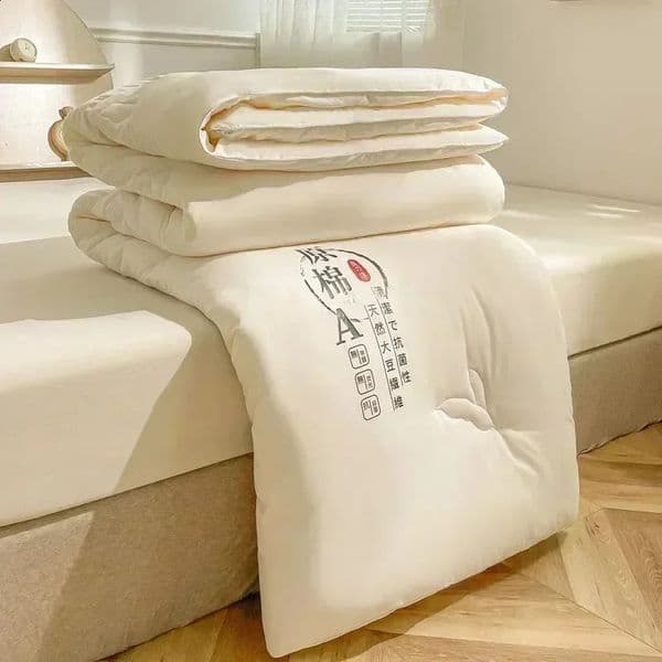 Soybean Fiber Filling Spring Summer Autumn Winter Comforter 100 Cotton Fabric Quilting Comforters Grade A Warm Blanket Quilt 260323BJ