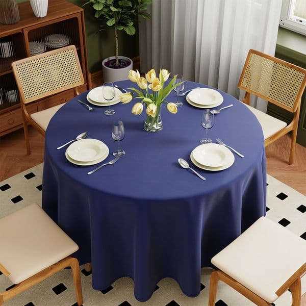 Pure Color Round Tablecloths Decorative Wedding Banquet Kitchen Home Dining Party Table Cover Tea Cloth Diameter 127304cm 260320