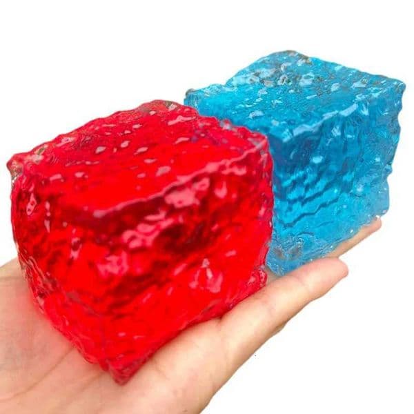 Squishy Ice Skin Maltose Fidget Toy Shiny Square Stress Relief Squeeze Toy Soft Cube Slow Rebound Toy for Friend Festival Gifts Z260324