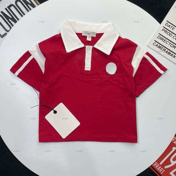 Brand child Polo shirt baby lapel tee kids designer clothes child Short sleeve tshirt red design boys T-shirts A239X07N056